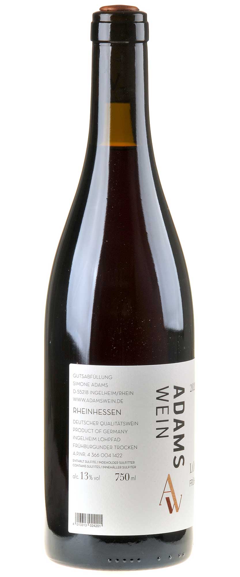 AdamsWein Frühburgunder Lohpfad 2020 Rücketikett