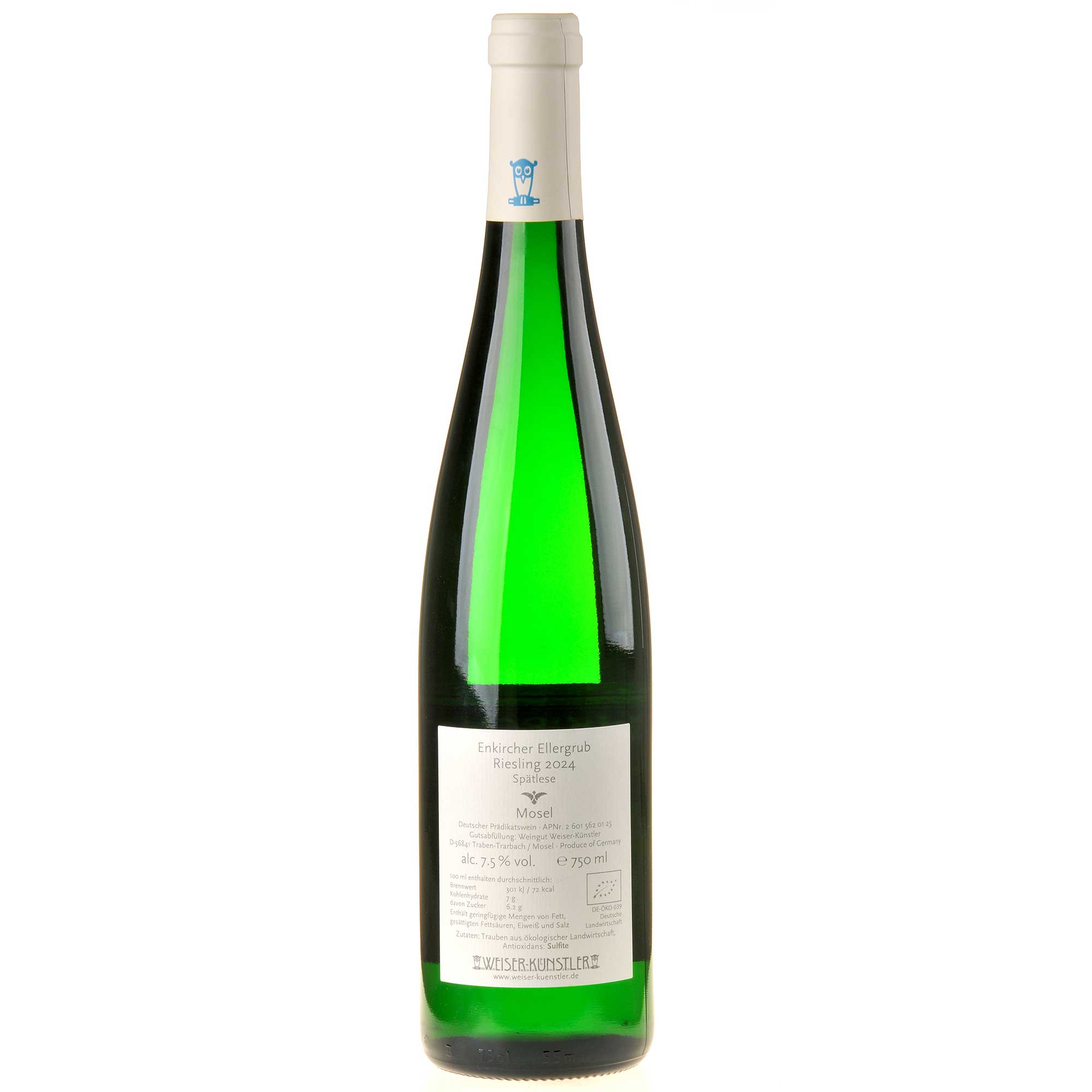 Weiser-Künstler Riesling Enkircher Ellergrub Spätlese Bio 2024 Rücketikett