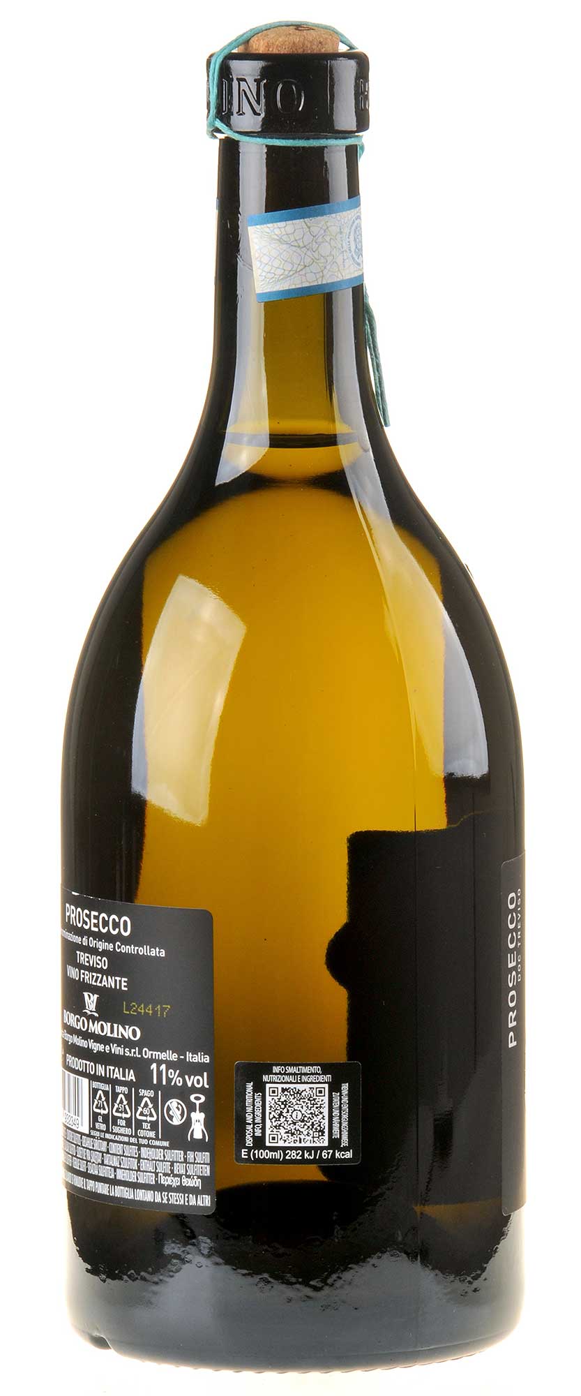 Borgo Molino Prosecco Frizzante Spago DOC Treviso Seitenetikett