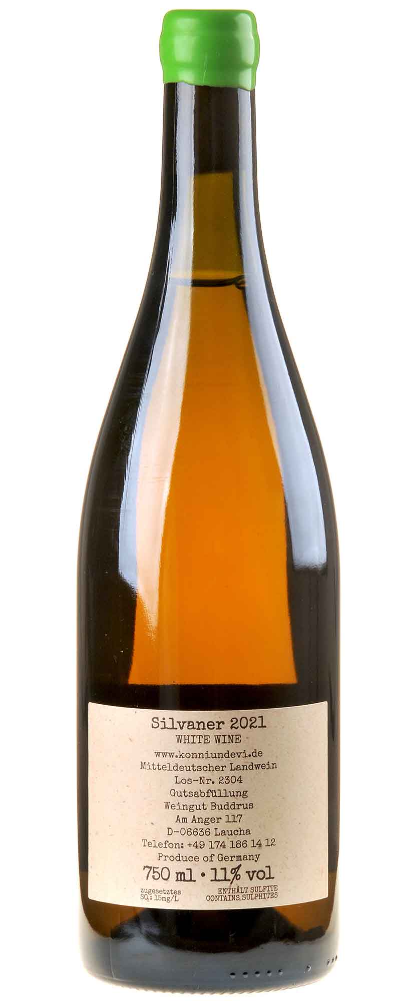 Konni & Evi Silvaner Ziegental 2021 Rücketikett