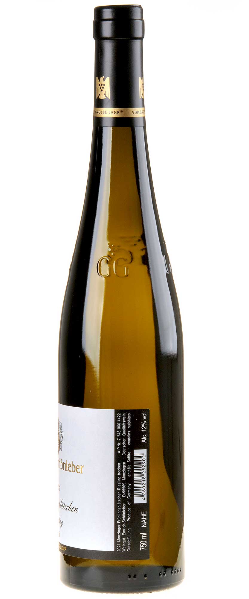 Weingut Emrich-Schönleber Riesling Frühlingsplätzchen Großes Gewächs 2021 Rücketikett