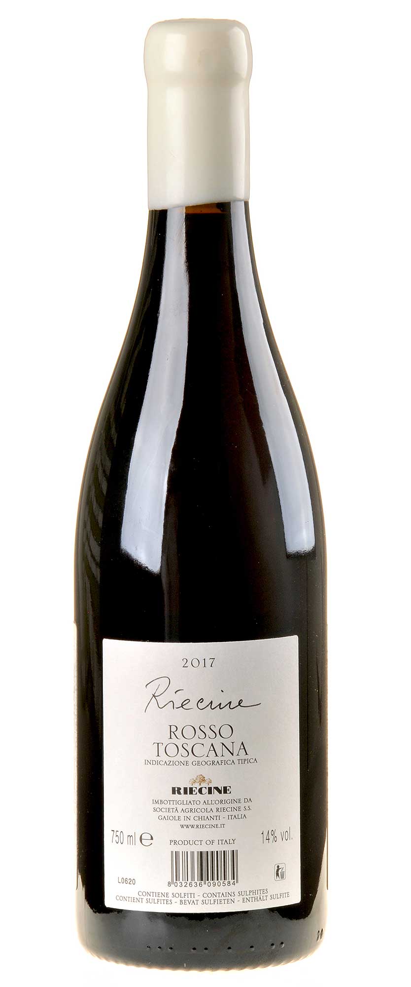 Riecine "RIECINE" Rosso Toscana 2017 Rücketikette