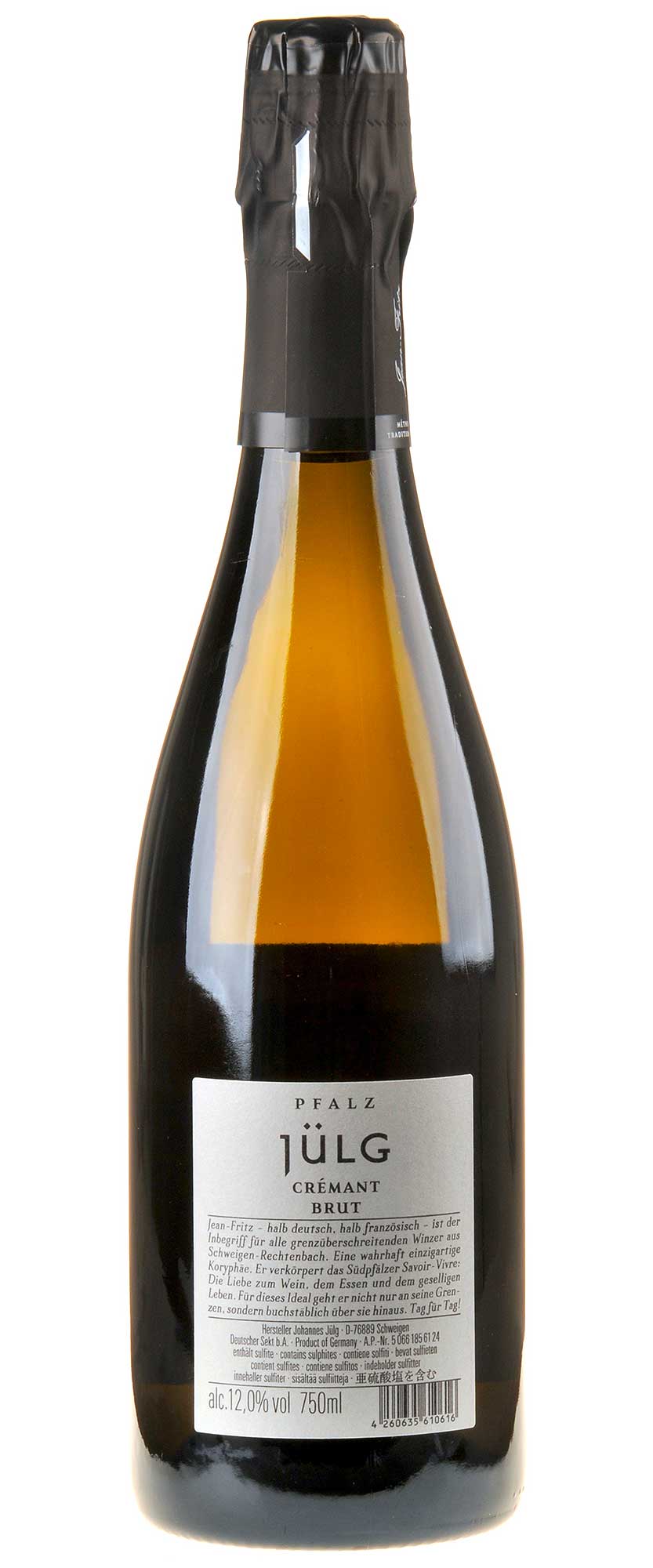 Bild Weingut Jülg Crémant Brut Jean-Fritz Rücketikett