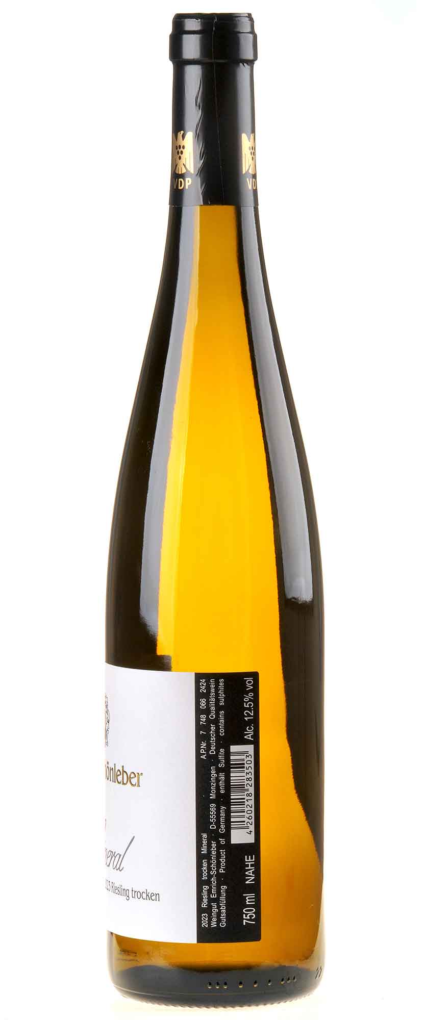 Weingut Emrich-Schönleber Riesling Mineral 2023 Rücketikett