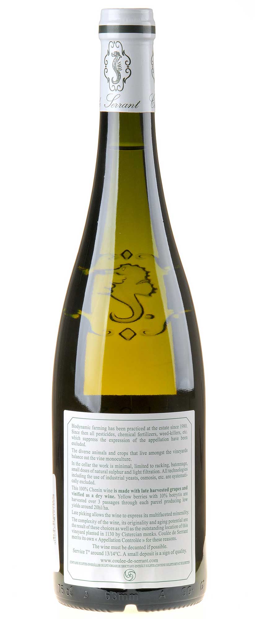 Nicolas Joly Coulée de Serrant Bio 2021 Rücketikett