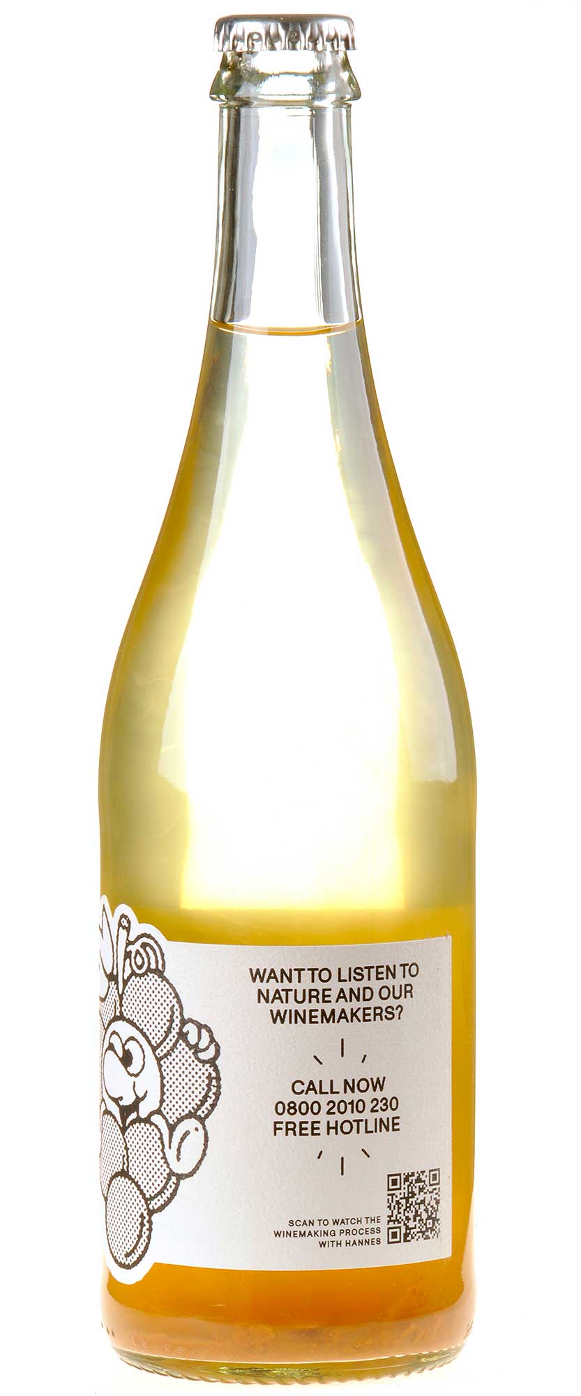 Nature´s Calling Hannes Bergdoll Pet Nat Weiss Bio 2022 Seitenetikett