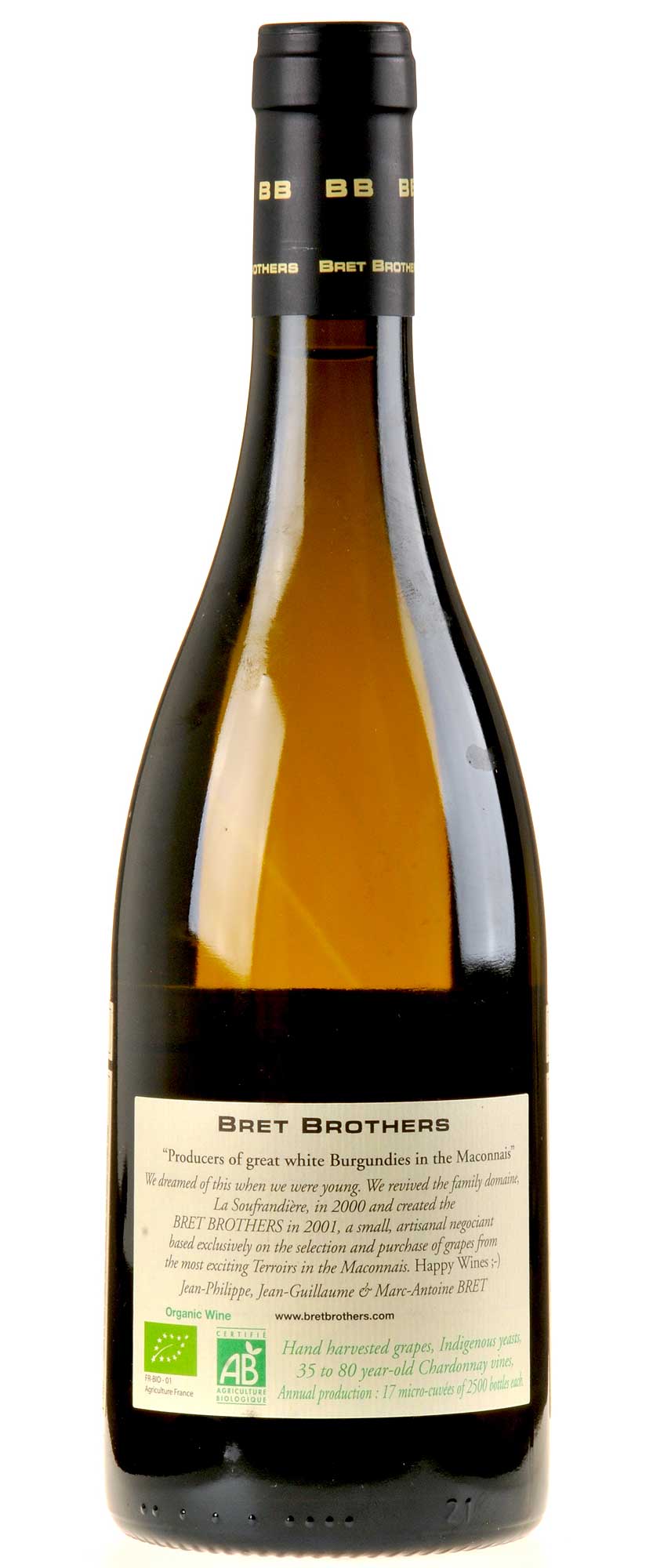 Bret Brothers & La Soufrandière Viré-Clessé "La Verchere" 2017 Bio Rücketikette