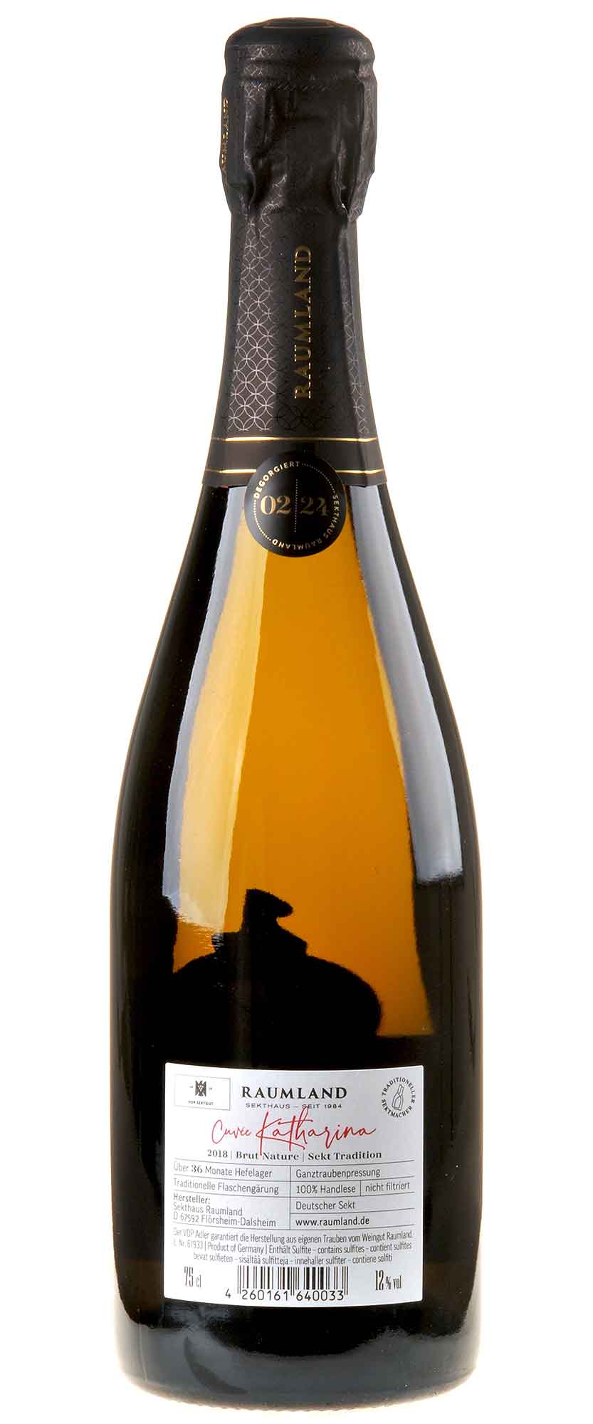 Sekthaus Raumland Cuvée Katharina Brut Nature 2018 Rücketickett