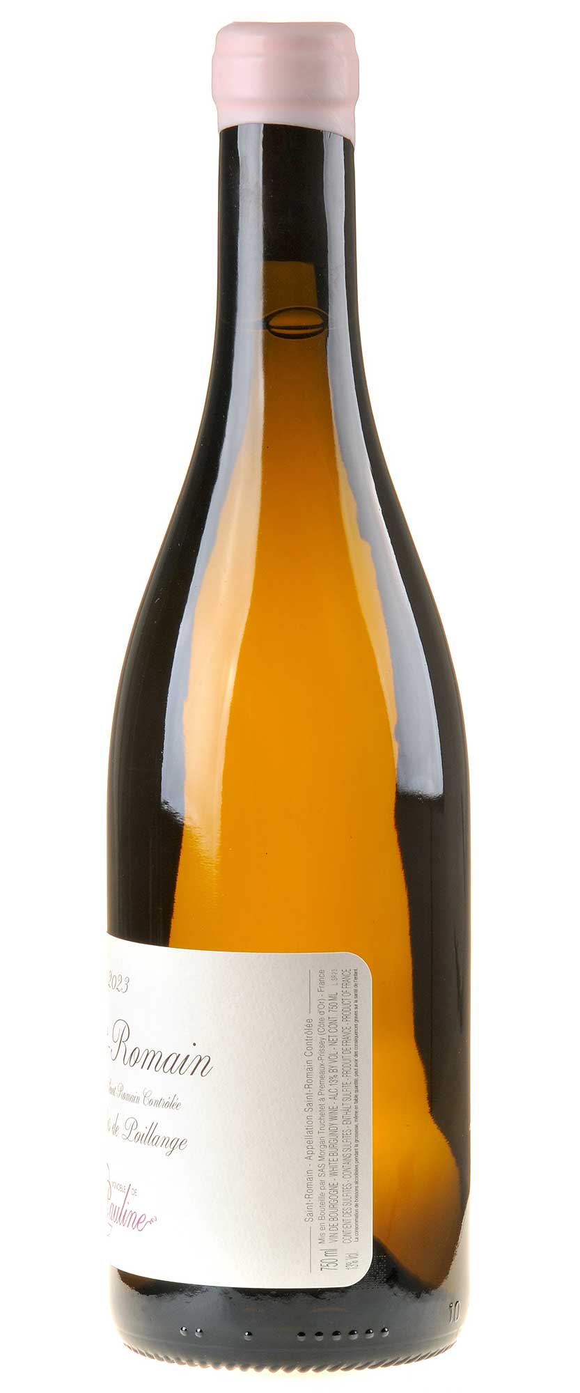 Domaine Truchetet Saint-Romain Au Bas de Poillange Vignoble de Pauline 2023 Rücketikett