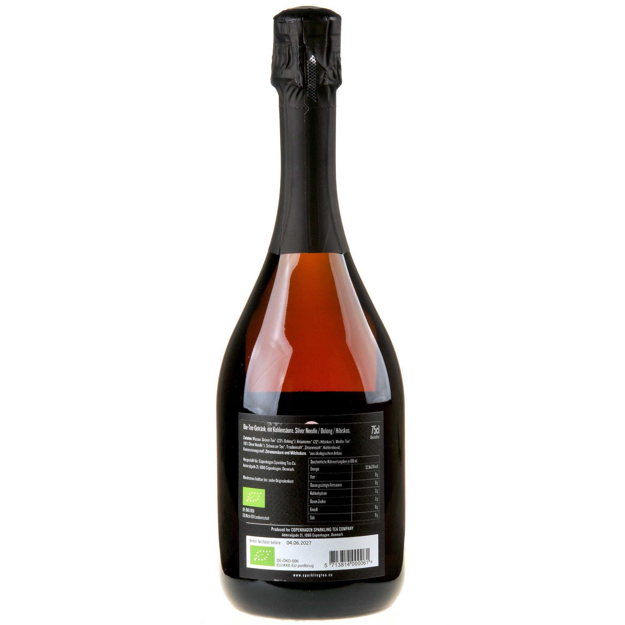 Copenhagen Sparkling Tea Company Lyserød alkoholfrei Bio Ruecketikett
