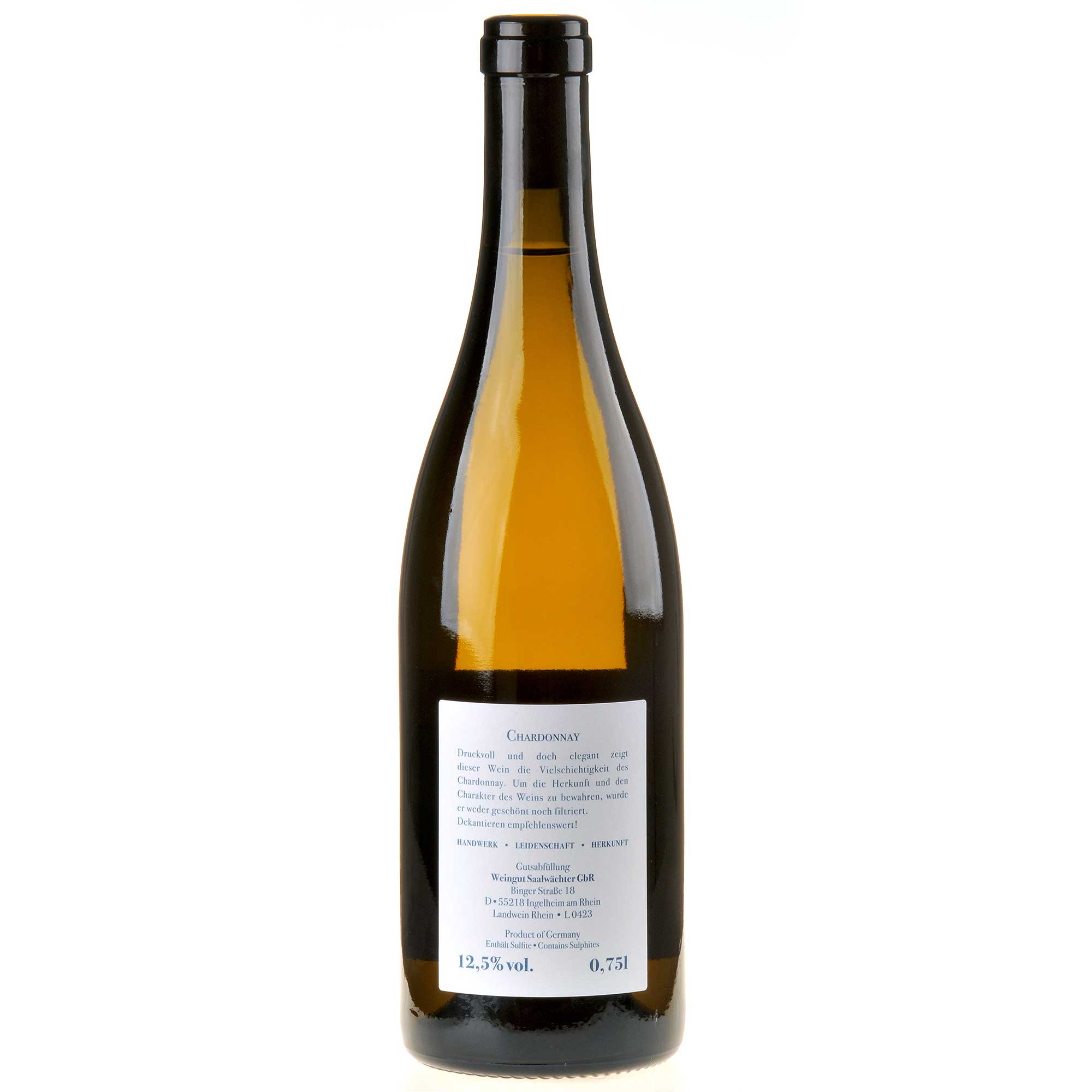 Carsten Saalwächter Chardonnay 2023 Rücketikett