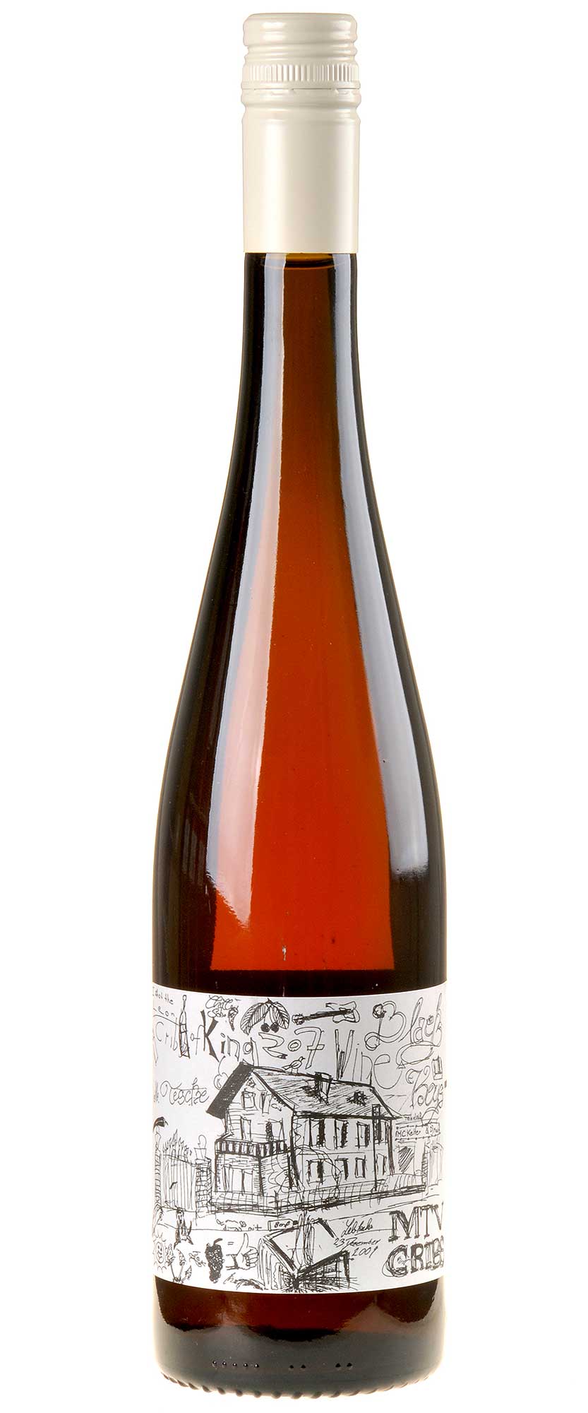 Michael Teschke Blauer Sylvaner auf der Schale -Naive Weine- 2017 Rücketikett