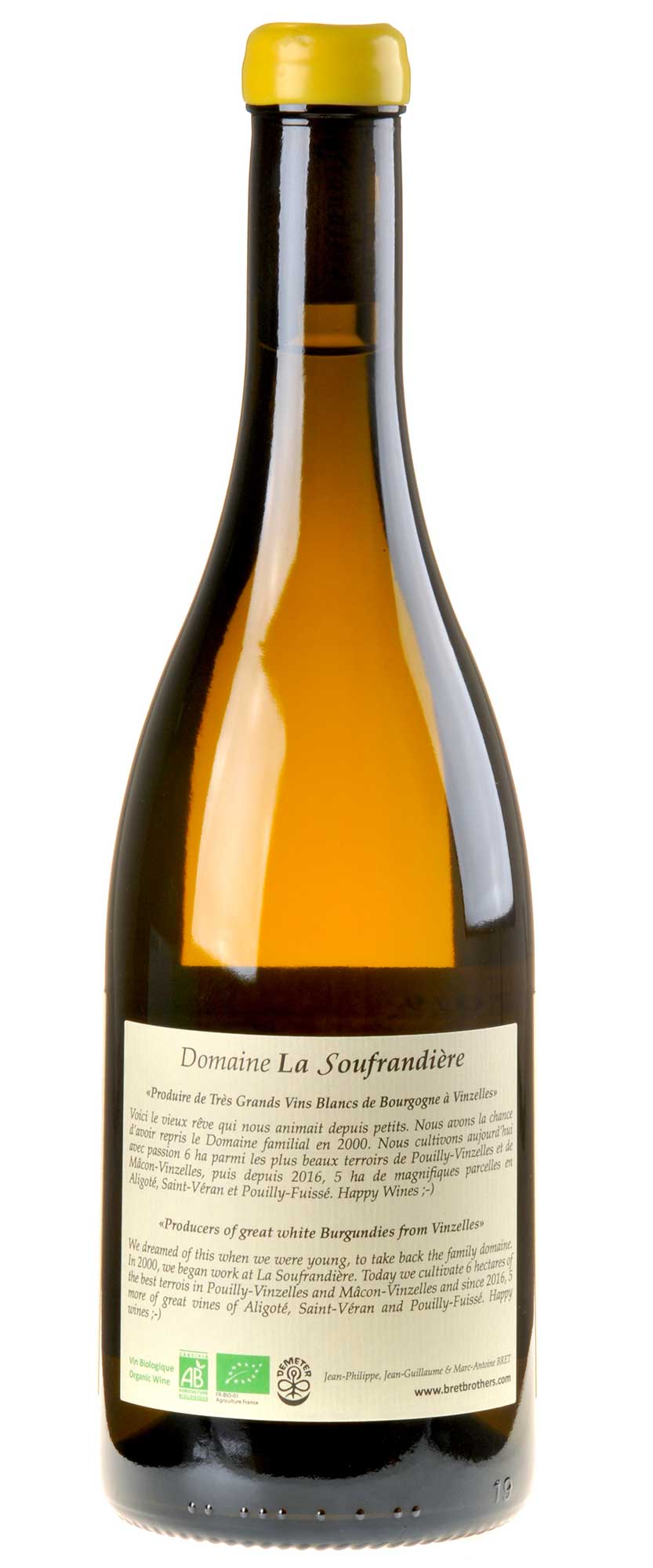 Bret Brothers & La Soufrandière Pouilly-Vinzelles "Les Quarts" ZEN Bio 2019 Rücketkette