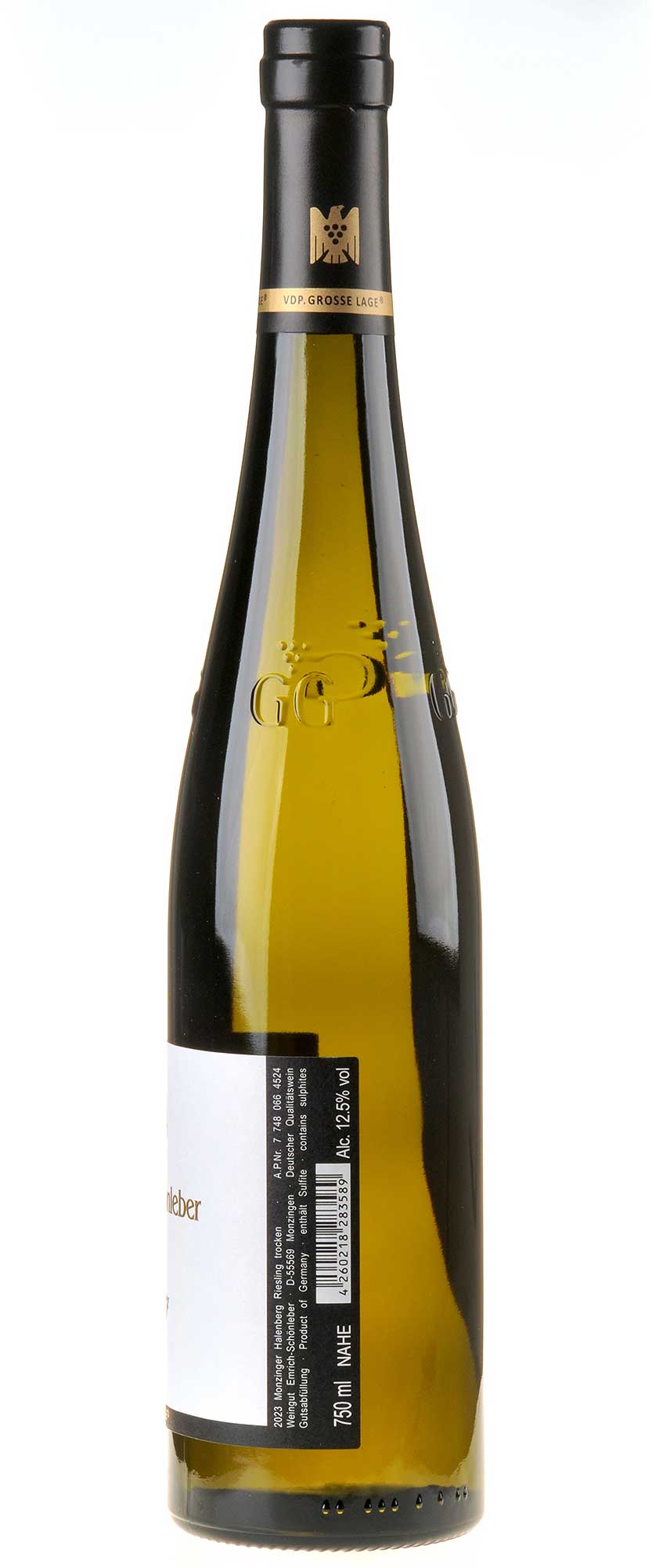 Weingut Emrich-Schönleber Riesling Halenberg Großes Gewächs 2023 Rücketikett