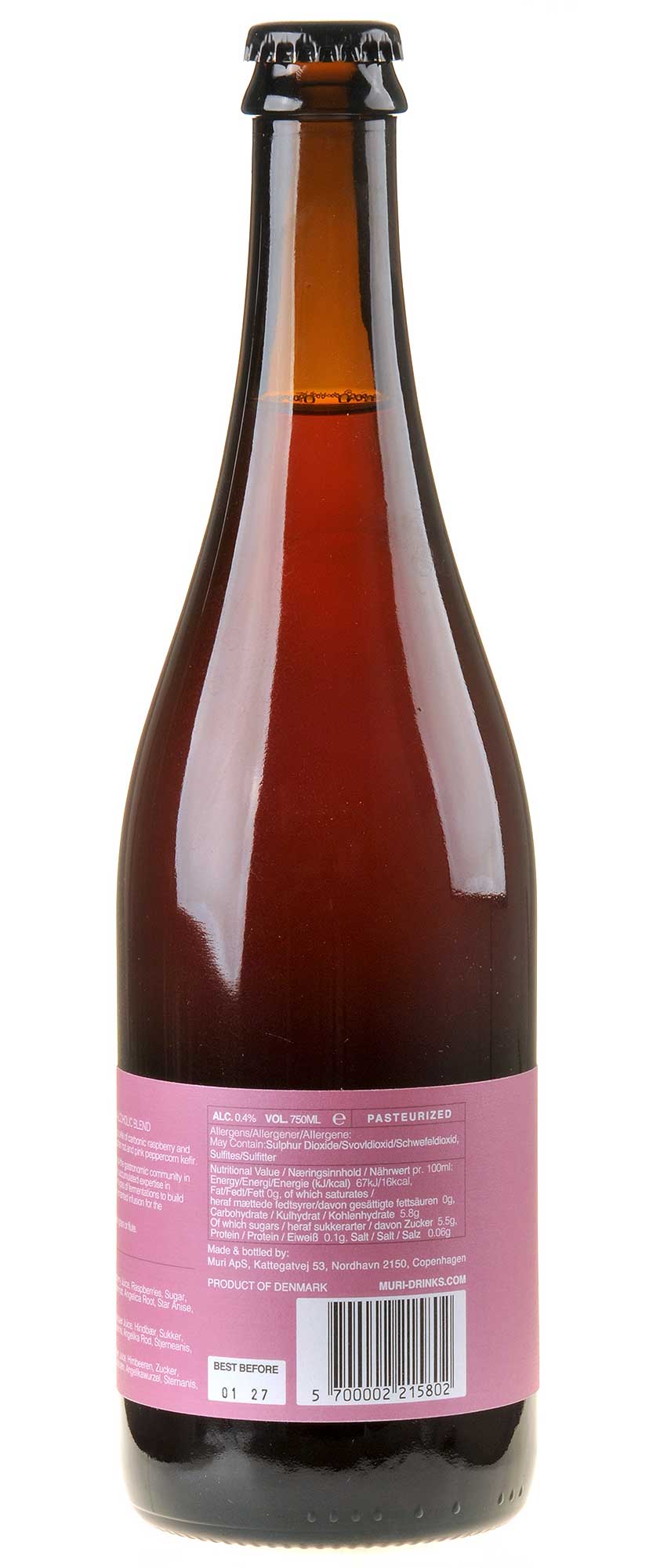 Muri Yamilé Rosé Sparkling Rücketikett