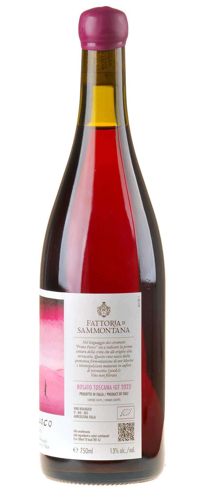 Fattoria di Sammontana Primo Fuoco Rosato Bio 2023 Rücketikett