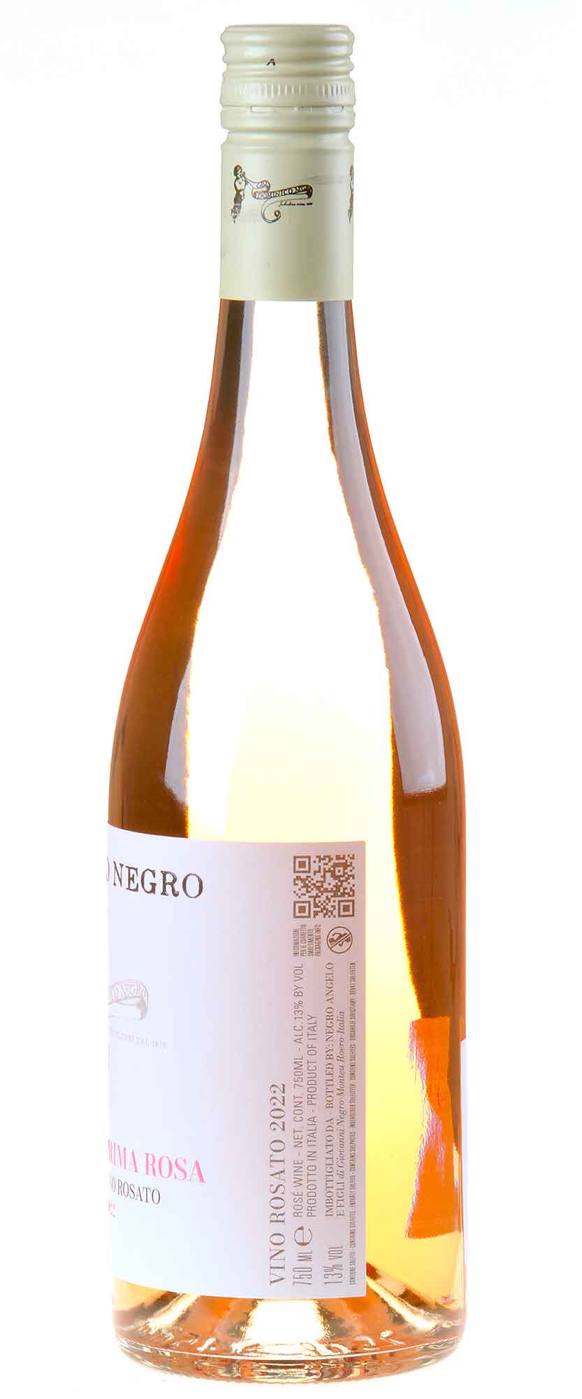 Negro Angelo e Figli Prima Rosa Vino Rosato 2022 Rücketikett