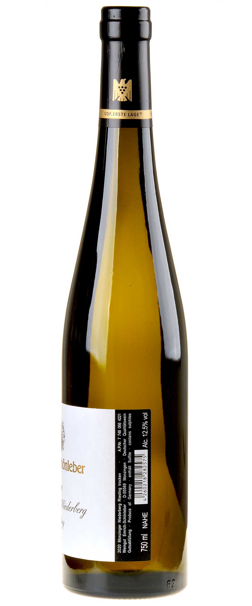Weingut Emrich-Schönleber Monzinger Niederberg Riesling 1G 2020 Rücketikett