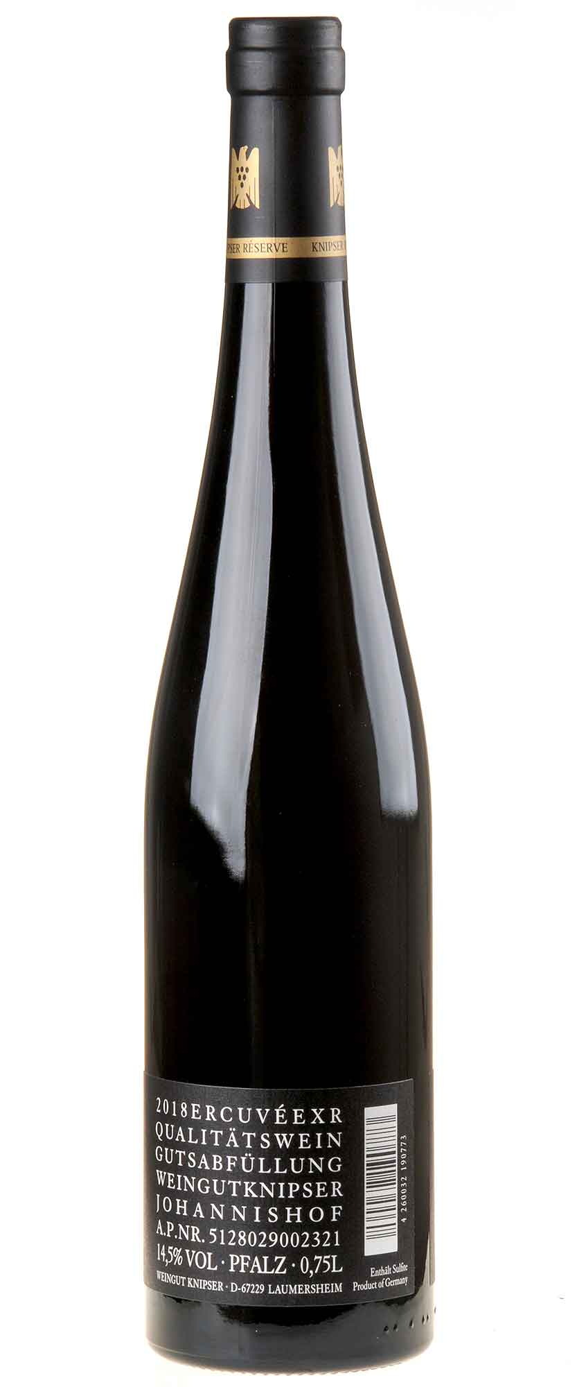 Weingut Knipser Cuvée XR 2018 Rücketikett