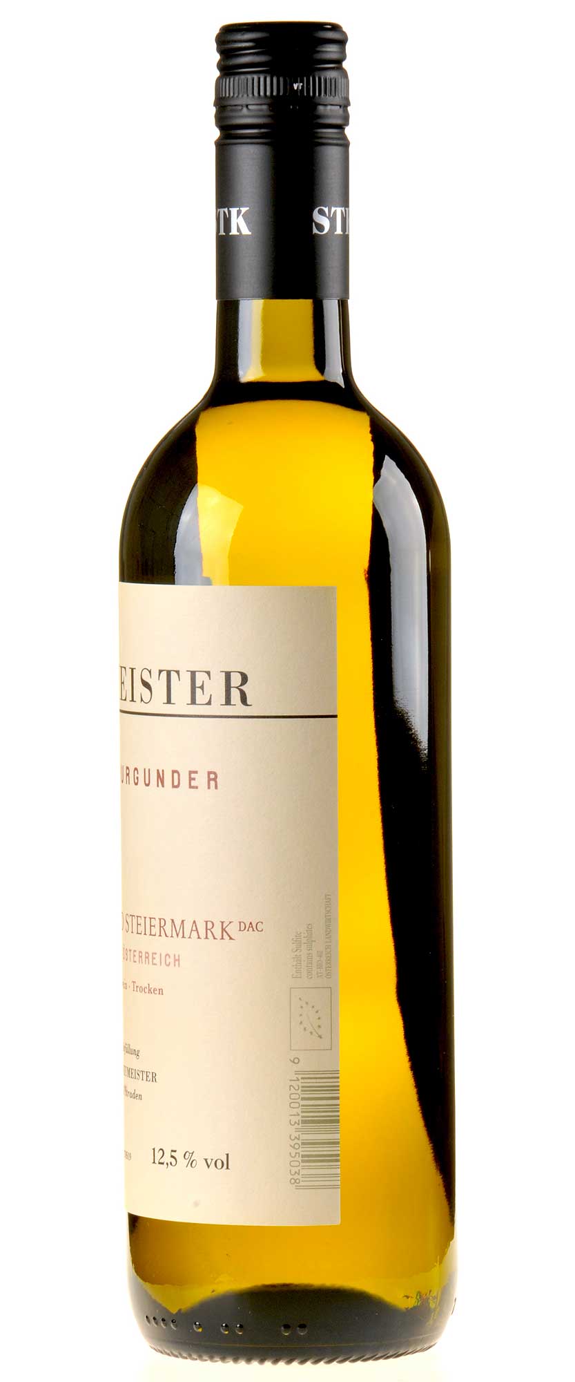 Neumeister Weißburgunder Vulkanland 2018 Bio Rücketikette