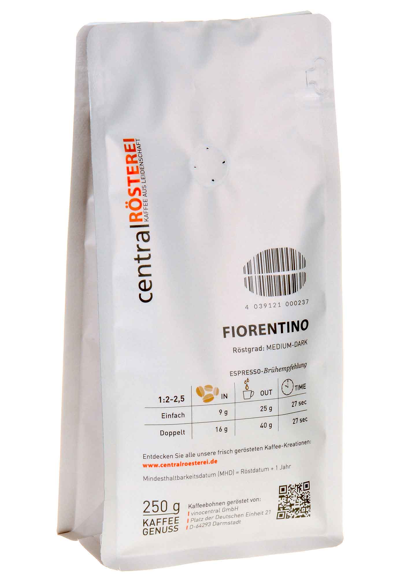 Bild CentralRösterei Fiorentino Rücketikett