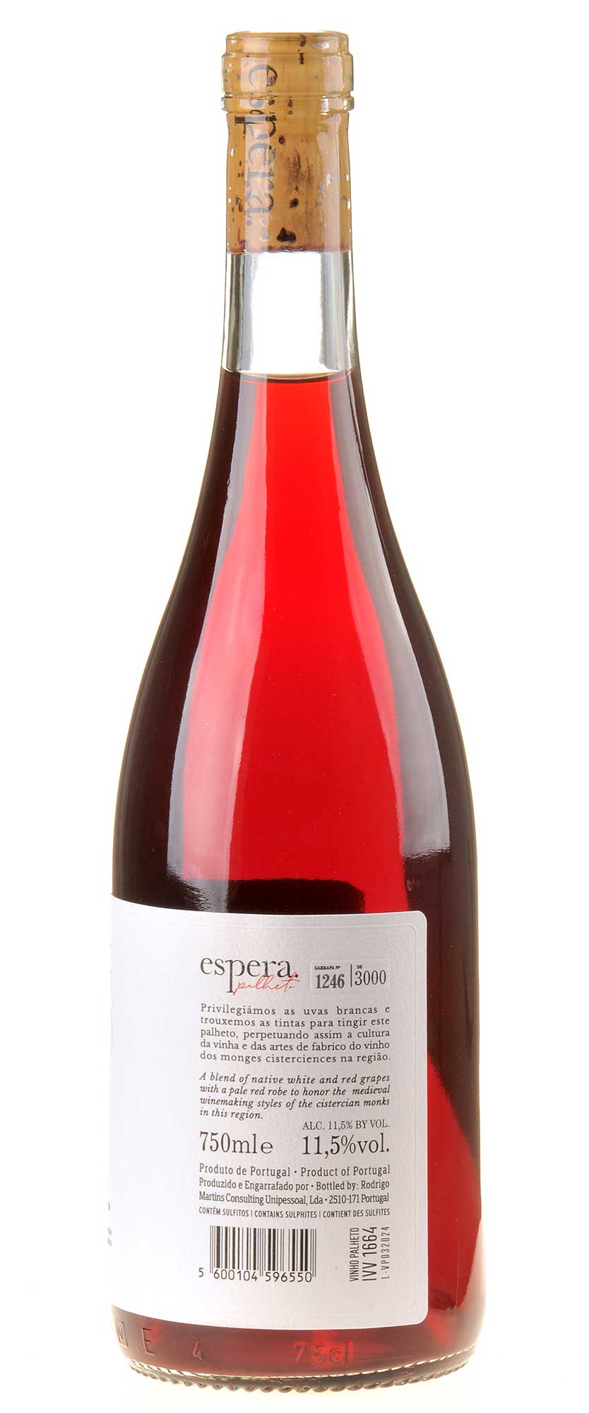 Espera Palheto 2023 Rücketikett