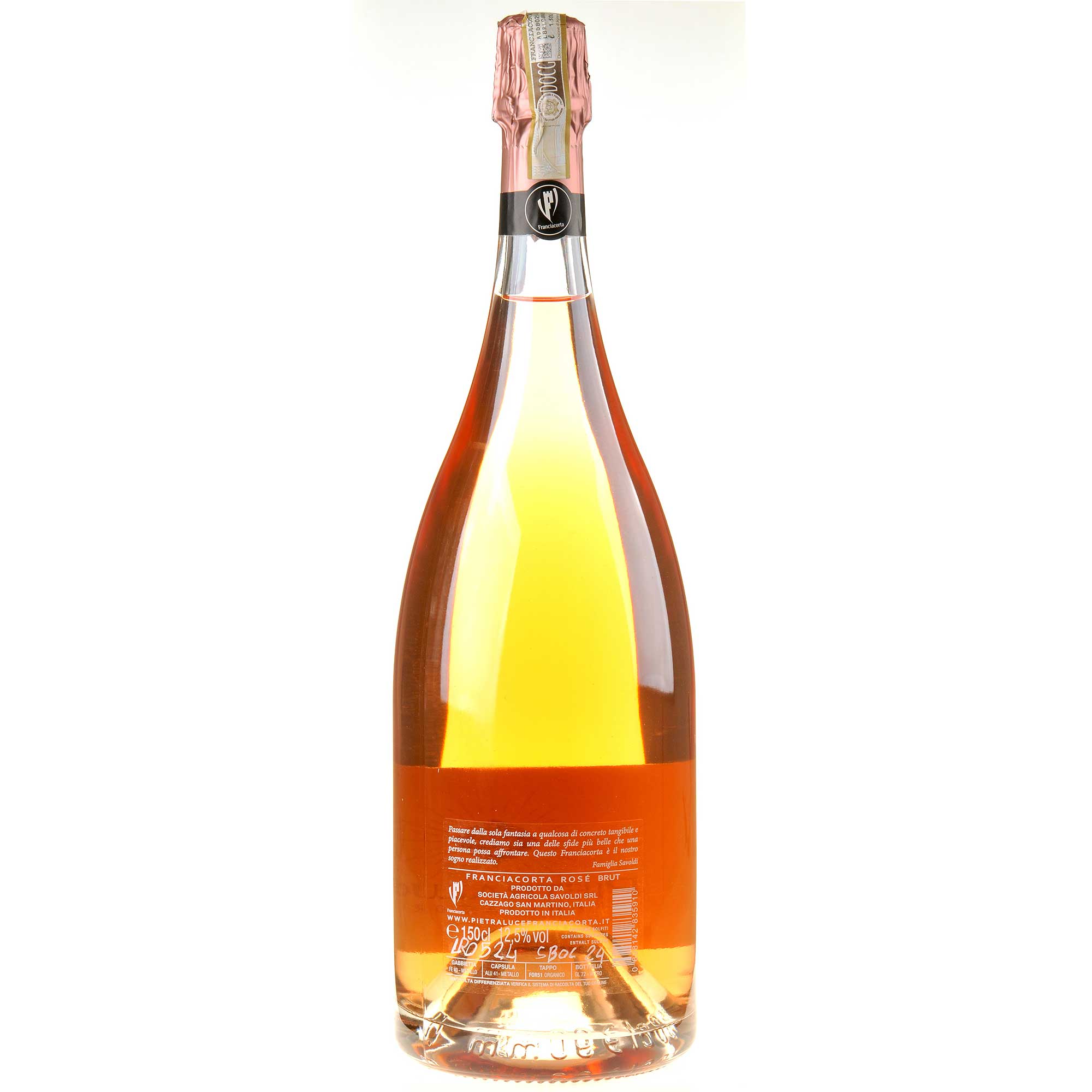 Pietraluce Franciacorta Rosé Brut DOCG Magnum Rücketikett