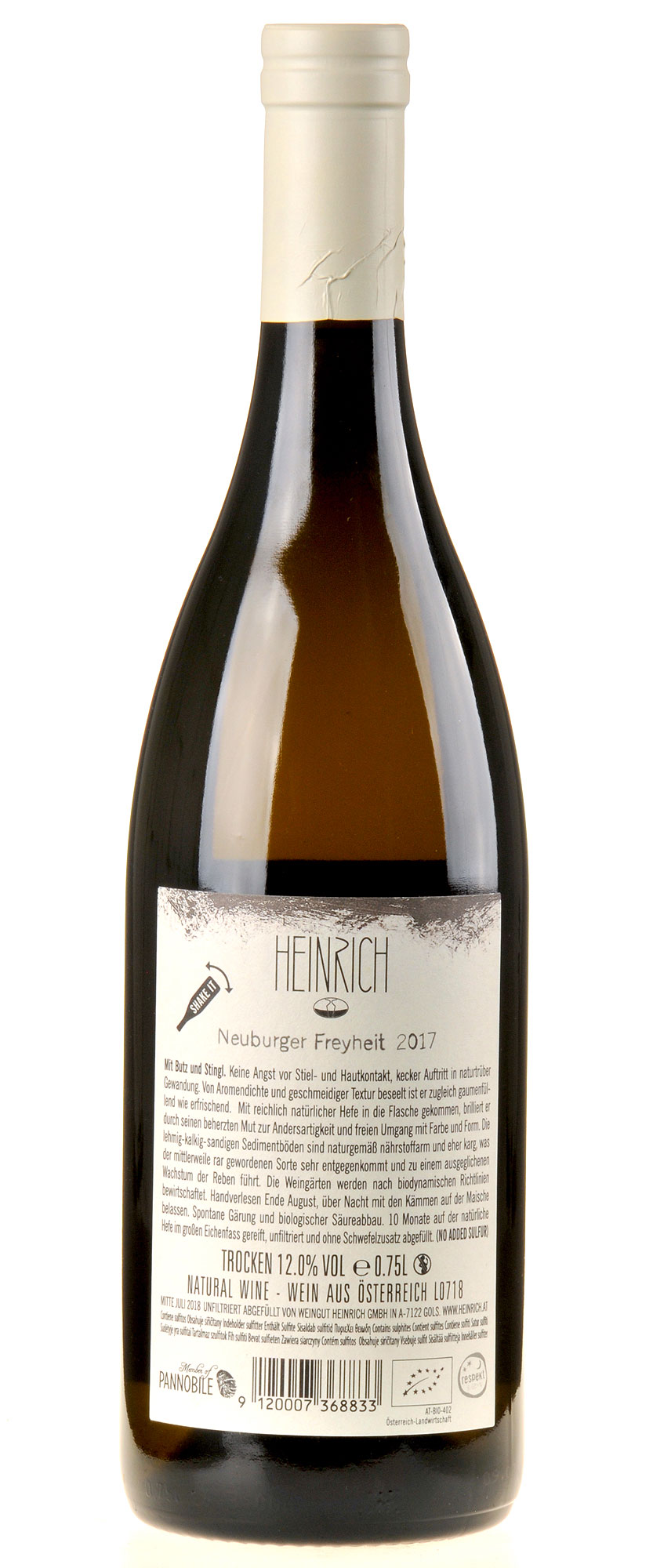 Heinrich Neuburger Freyheit Bio 2017 Rücketikette