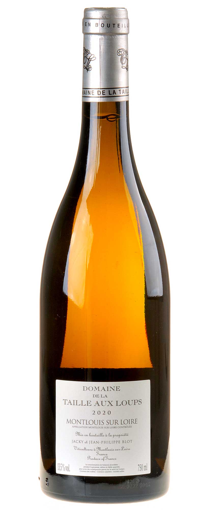 La Taille aux Loups Montlouis sur Loire sec Les Hauts de Husseau 2020 Rücketikett