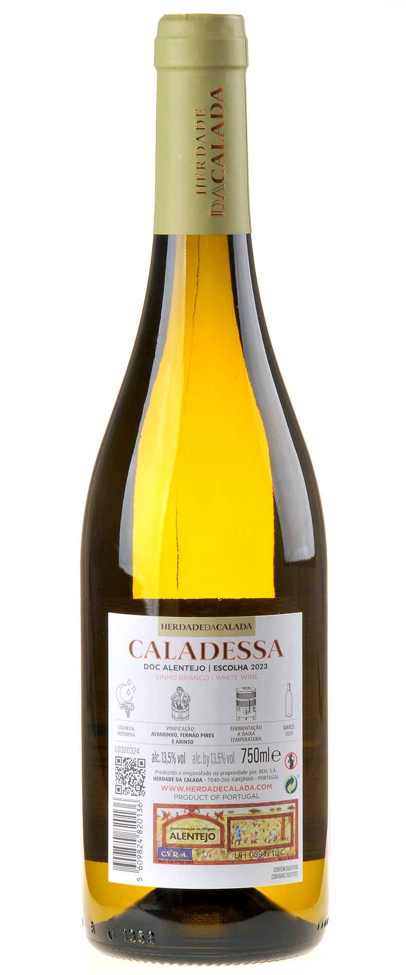 Herdade da Calada Caladessa Branco 2023 Rücketikett