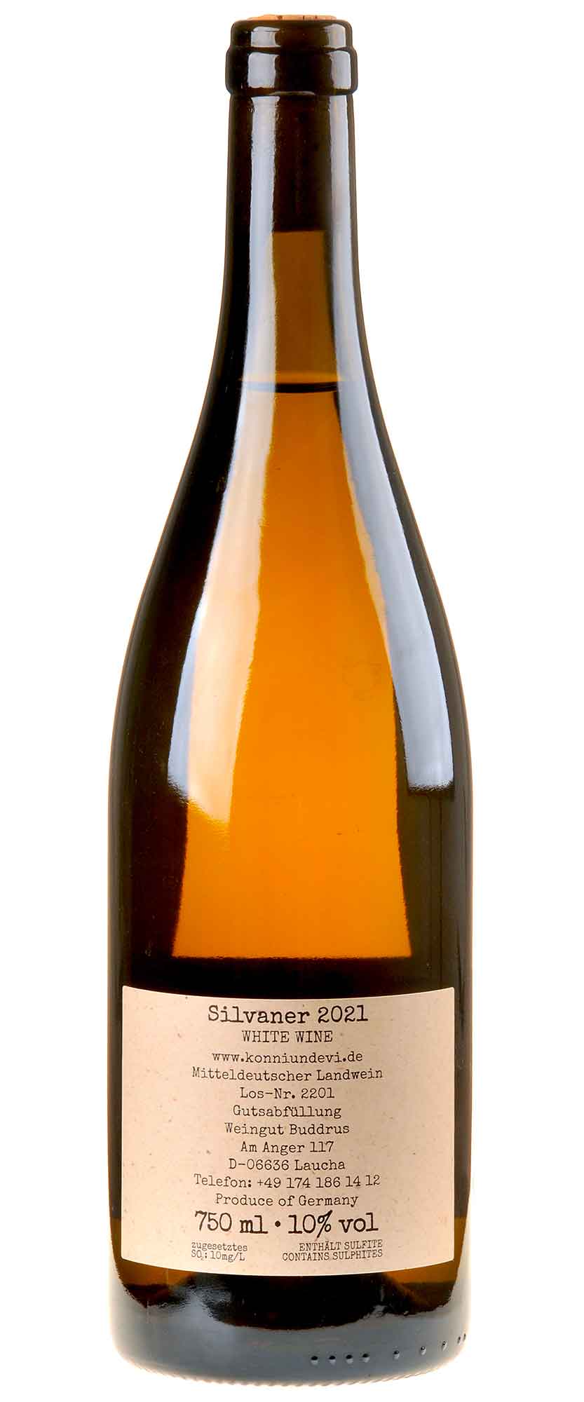 Konni & Evi Silvaner 2021 Rücketikett