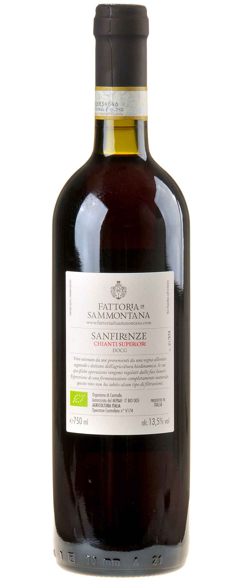 Fattoria di Sammontana Sanfirenze Chianti Superiore Bio 2019 Rücketikett
