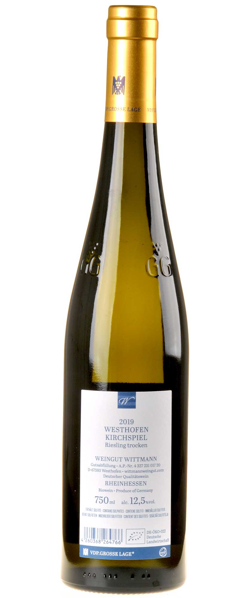 Weingut Wittmann Kirchspiel GG Riesling Bio 2019 Rücketikette
