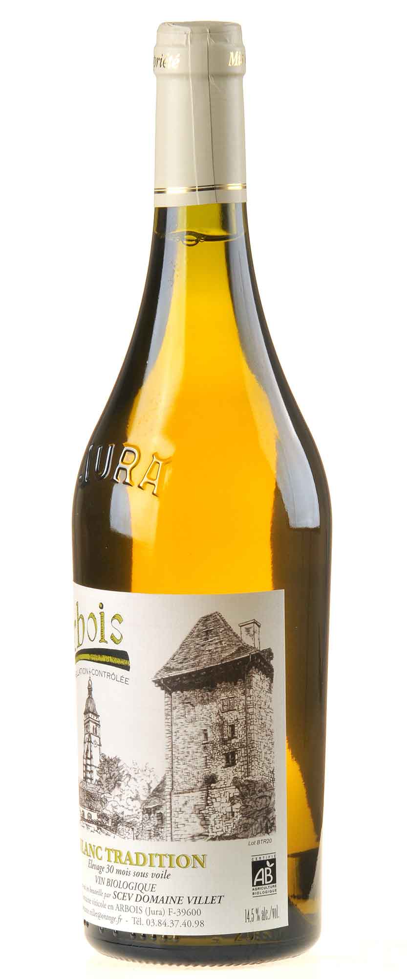 Domaine Villet Blanc Tradition sous voile Bio 2020 Bild