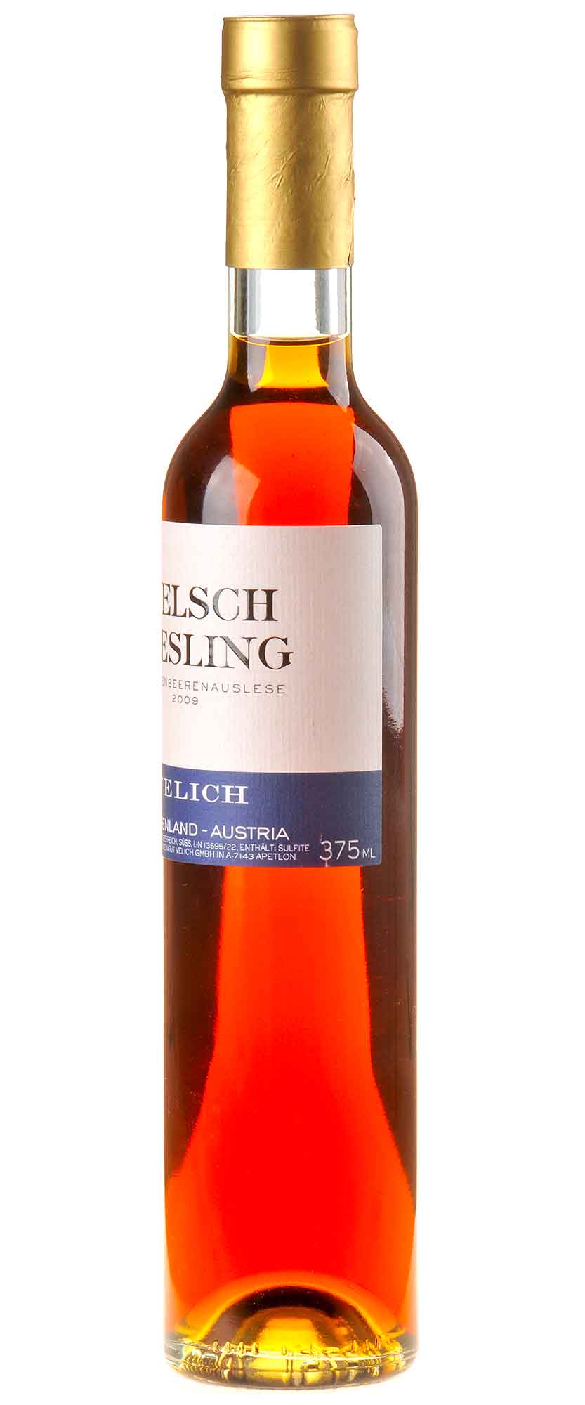 Velich Welschriesling TBA 2009 Rücketikett