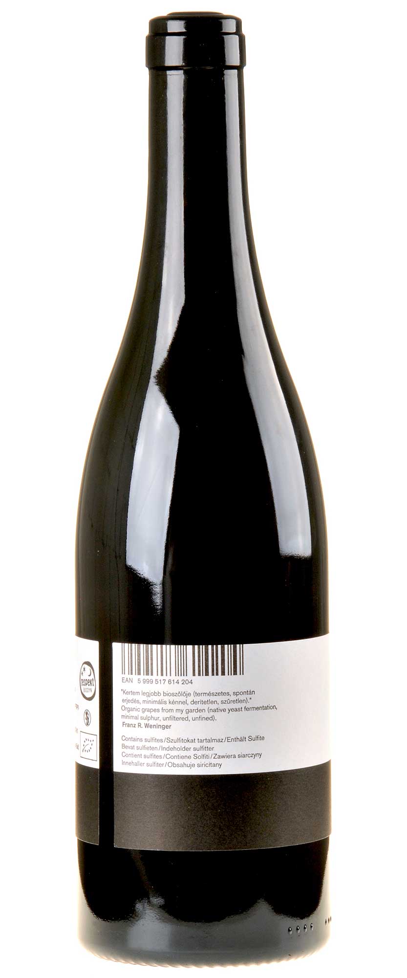 Weingut Weninger Steiner Kékfrankos Bio 2016 Rücketikette