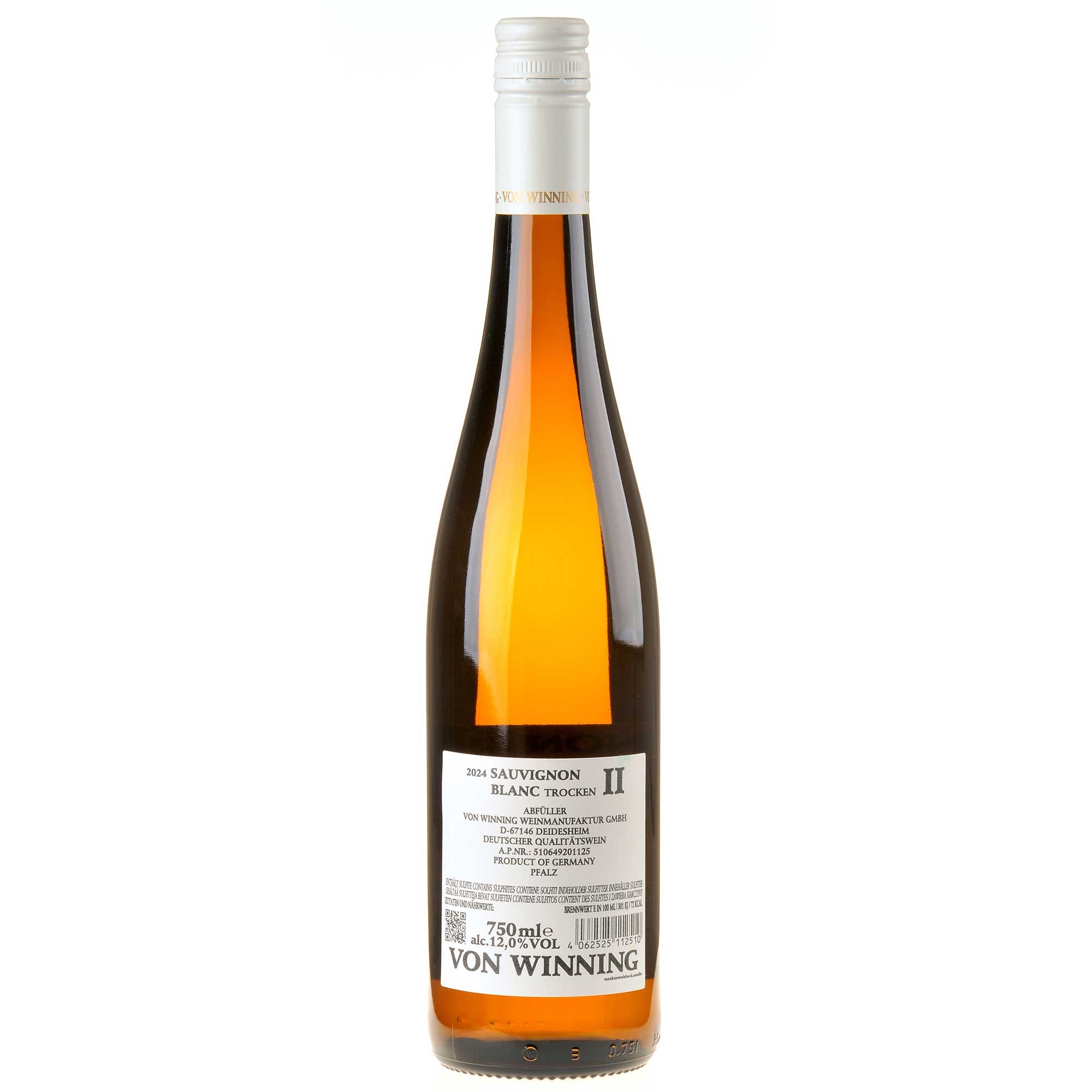 Von Winning Sauvignon Blanc II 2024 Rücketikett