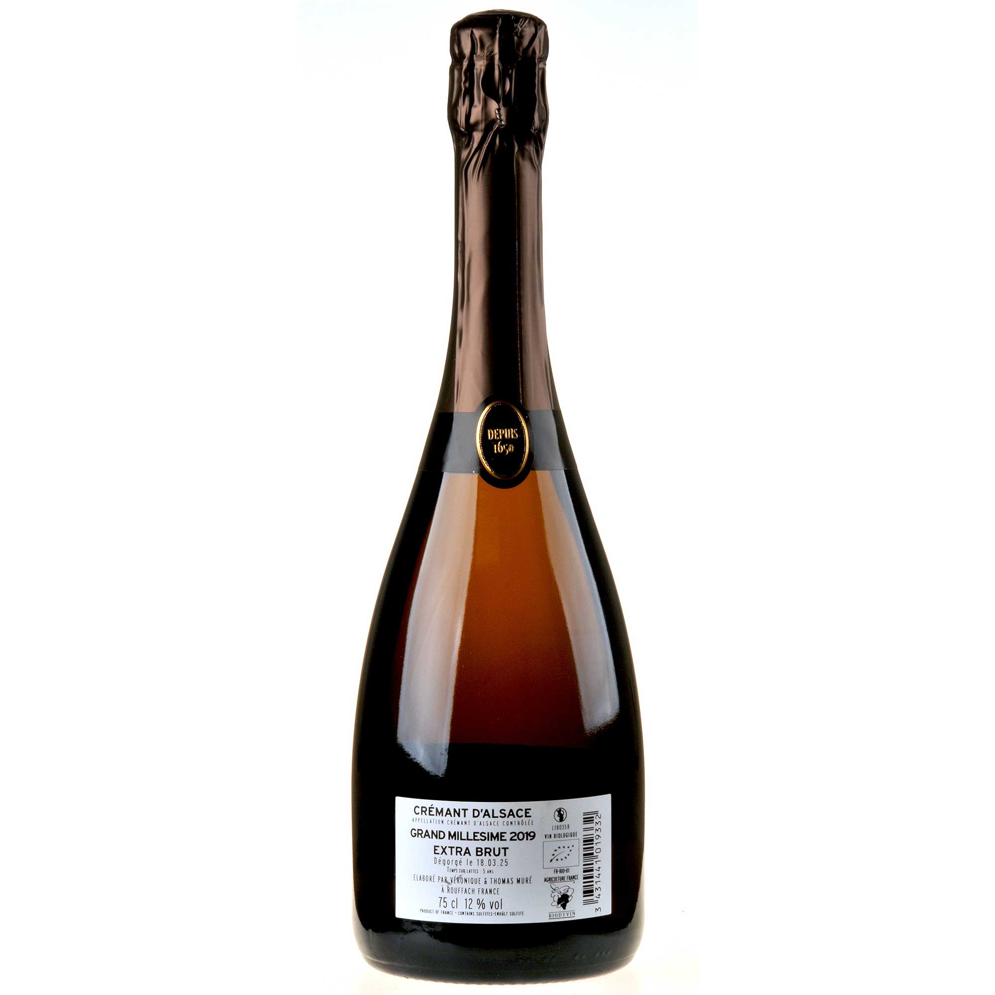 Domaine Muré - Domaine Clos St Landelin Crémant d’Alsace Grand Millésime 2019 Rücketikette