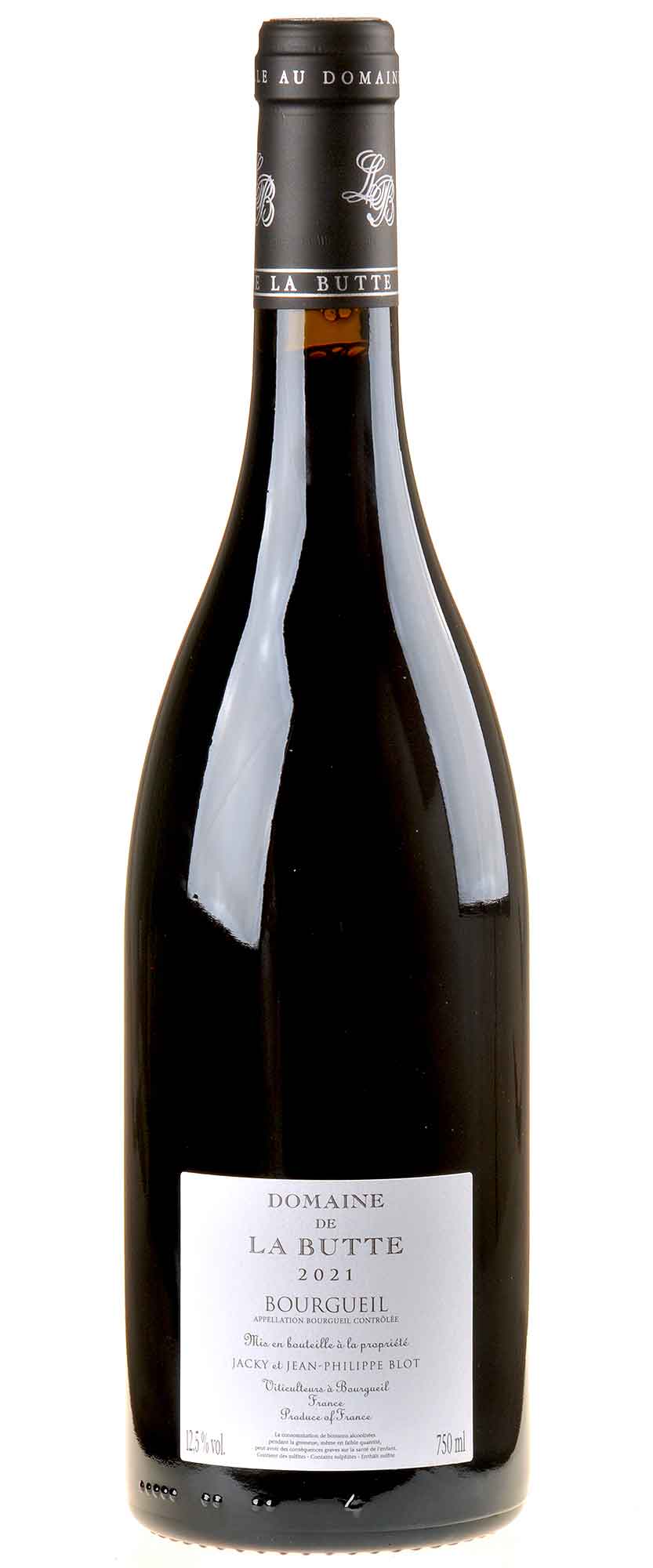 Domaine de la Butte Le Haut de la Butte Bourgueil 2021 Rücketikett