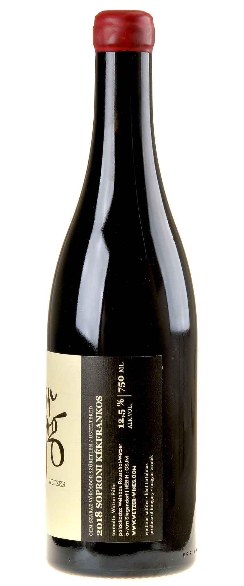 Peter Wetzer Kékfrankos Silberberg 2018 Rücketikett