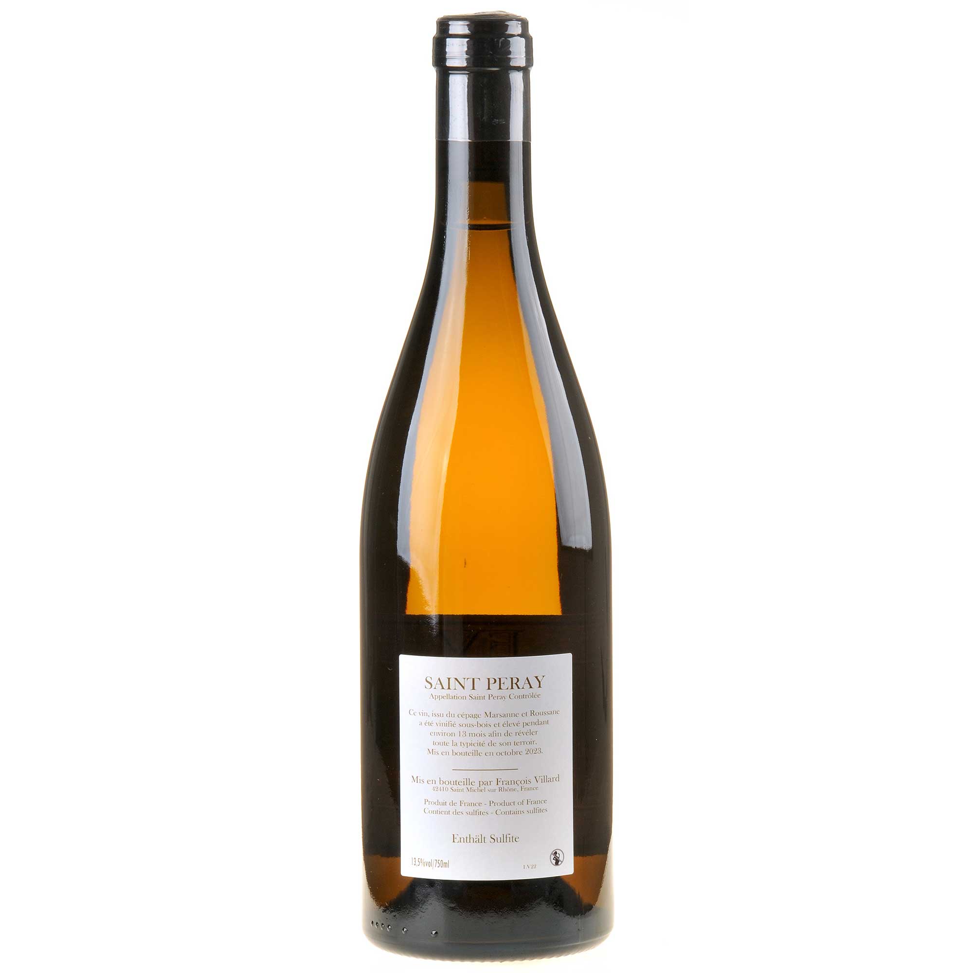 Domaine François Villard Saint Peray Version 2022 Rücketikett