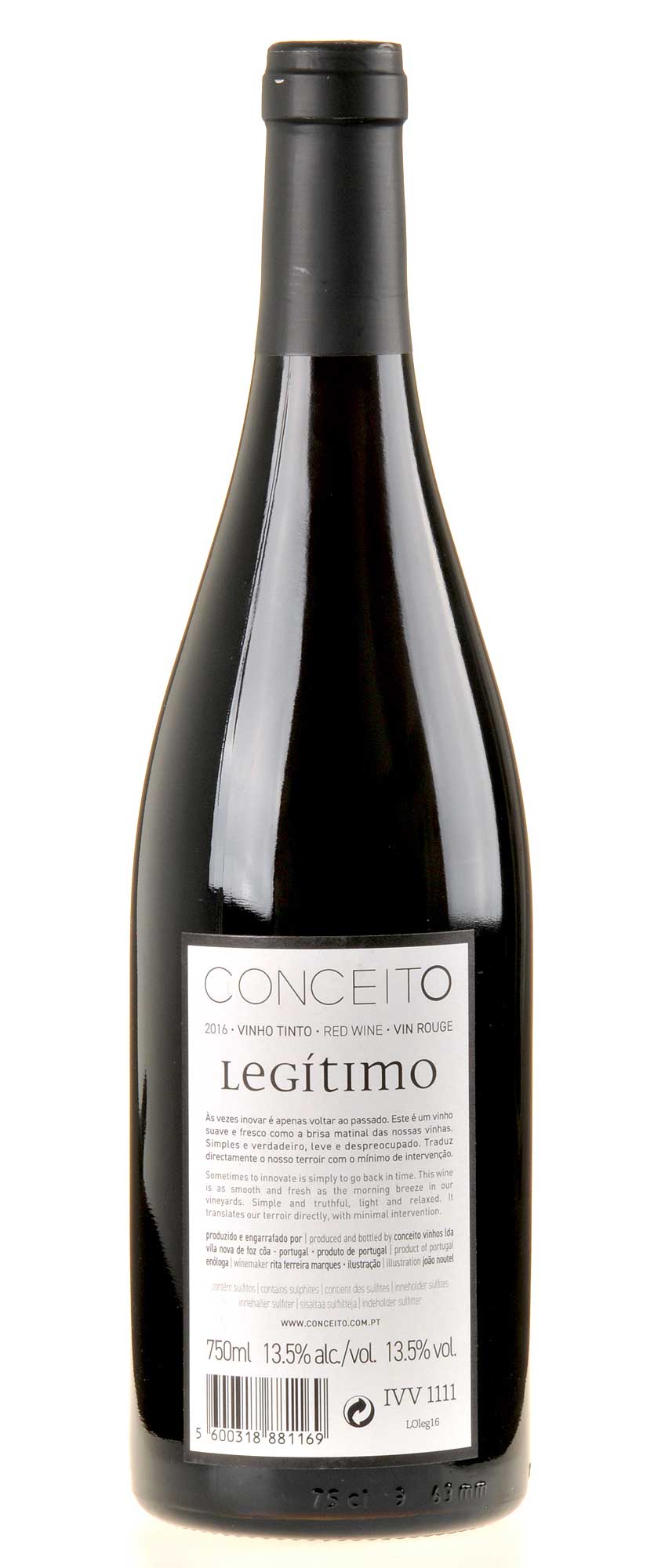 Conceito Vinhos Legítimo 2016 Rücketikette