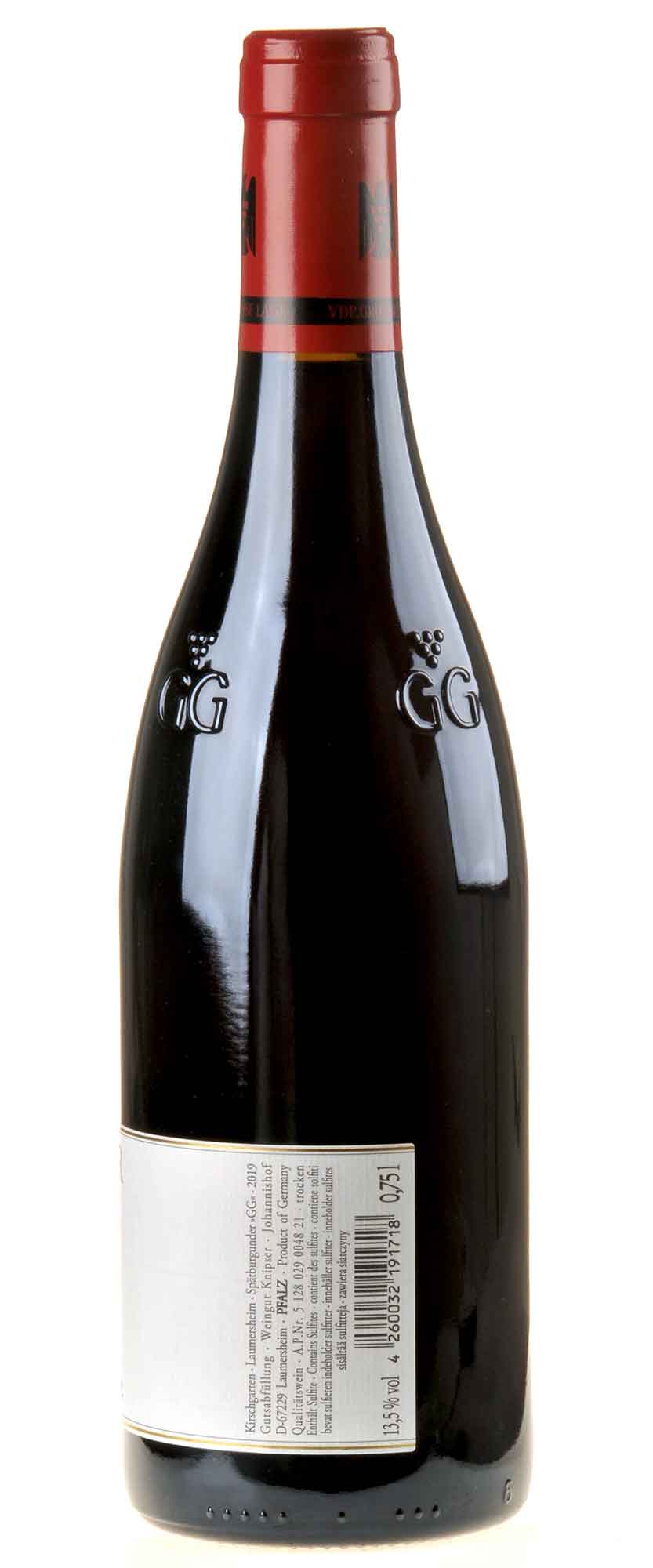 Weingut Knipser Spätburgunder Kirschgarten Großes Gewächs 2019 Rücketikett