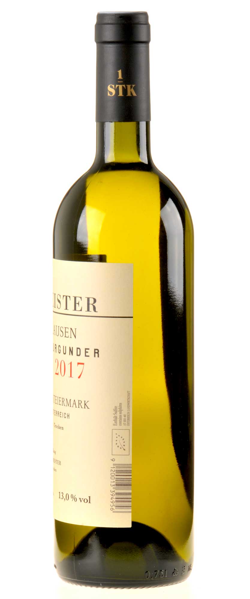 Neumeister Weißburgunder Klausen Erste SKT Lage 2017 Rücketikette