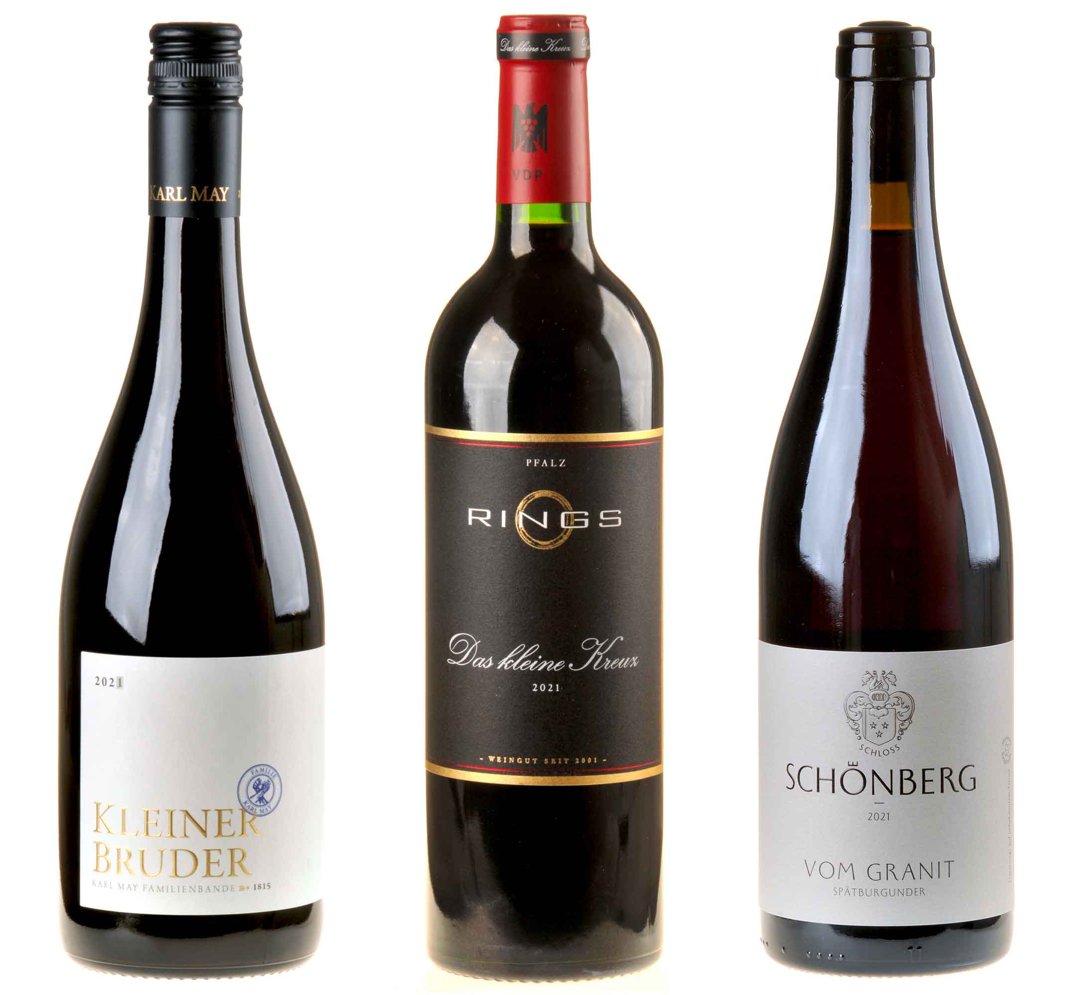 Bild Weinpaket Rotwein zum DWI-OnlineSeminar Speisen & Wein am 07.03.24