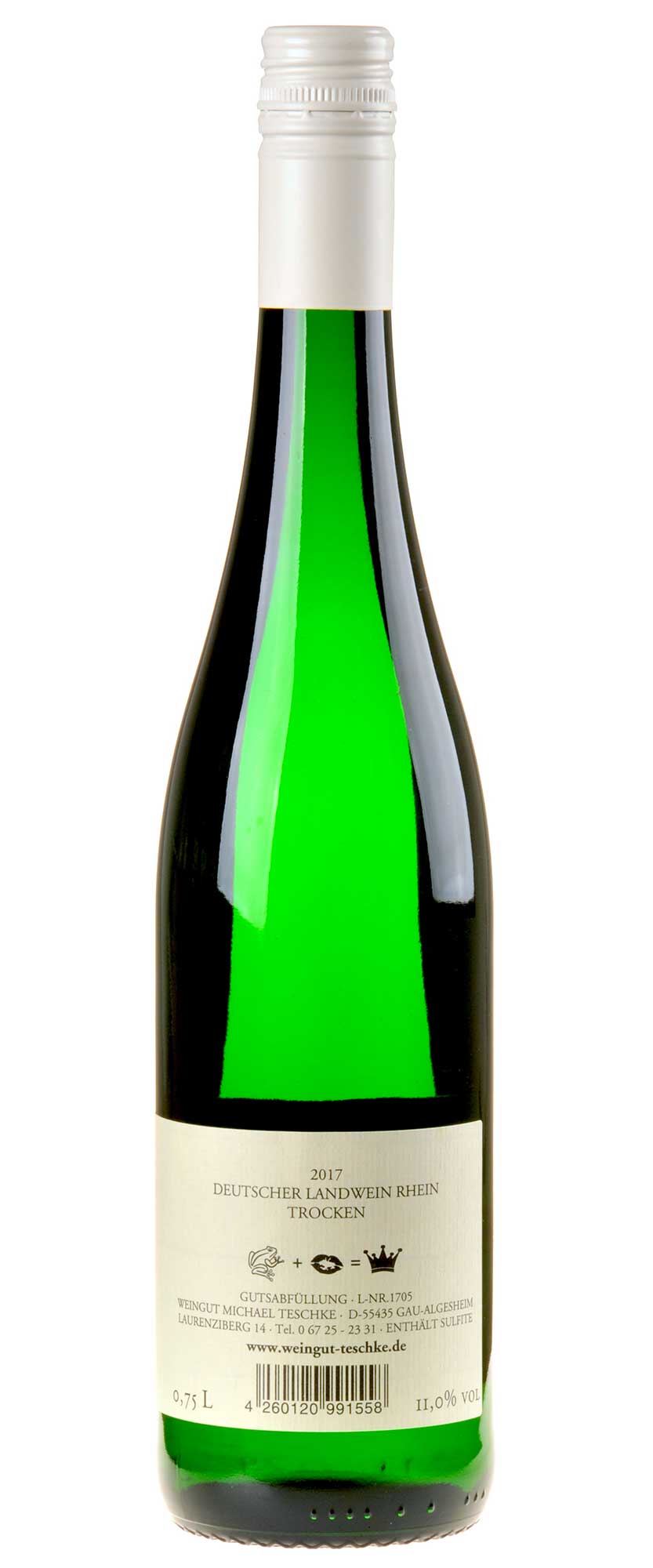 Michael Teschke Blauer Sylvaner 2017 Rücketikett