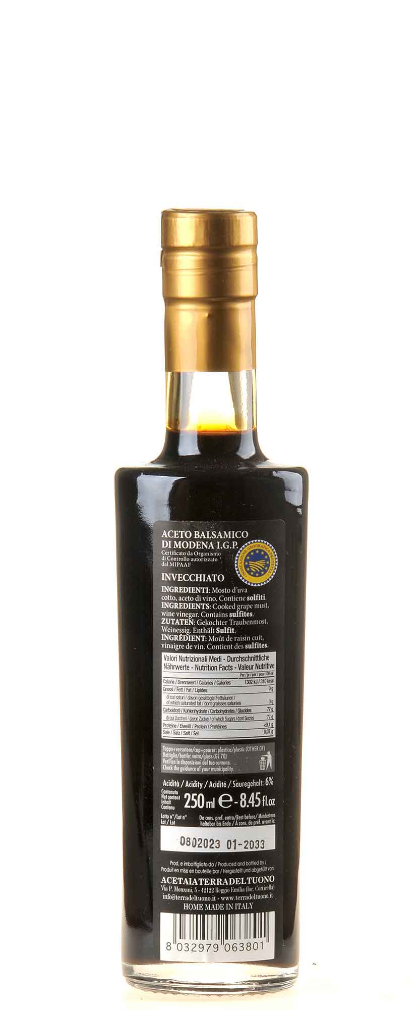 Marchesa Aceto Balsamico di Modena IGP Invecchiato 250ml Rücketikett